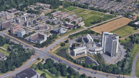 Luchtfoto van de Gelderse Poort